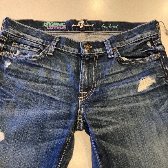 7 For All Mankind 28X36 Organic Cotton Boot! NWT - Picture 4 of 6